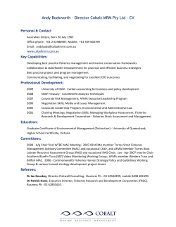 Andy Bodsworth &ndash; Curriculum Vitae