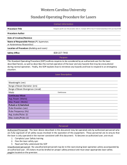 Laser Standard Operating Procedure(SOP)