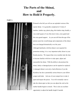 The Parts of the Shinai, and How to Hold it Properly.