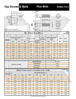Cap Screw plow bolts