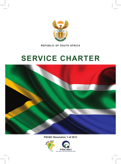 Public Service Charter - Department of Public Service and