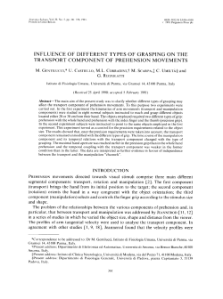 Influence of different types of grasping on the transport