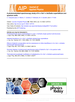 A photomodulated spectroscopy study of In x Ga1&minus;x As/GaAs