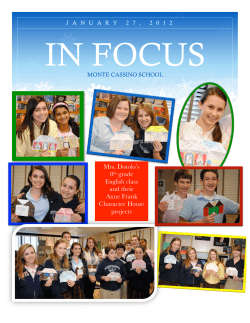Mrs. Dotolo`s 8th grade English class and their Anne Frank