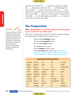 The Preposition
