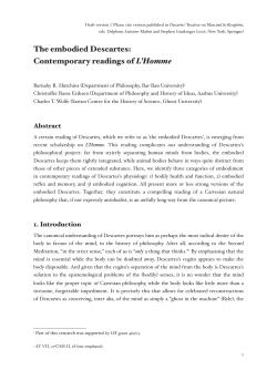 The embodied Descartes.archive