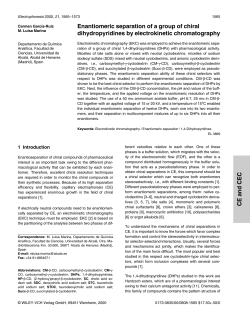 Enantiomeric separation of a group of chiral dihydropyridines by