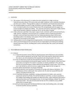 LEHIGH UNIVERSITY LIBRARY AND TECHNOLOGY SERVICES