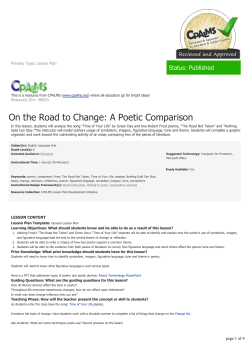 On the Road to Change: A Poetic Comparison