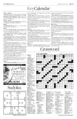 KeyCalendar Sudoku Crossword
