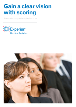 Gain a clear vision with scoring