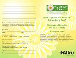 Nominate a Nurse for The DAISY Award