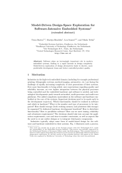 Model-Driven Design-Space Exploration for