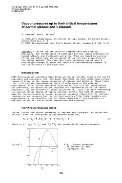 Vapour pressures up to their critical temperatures of normal alkanes