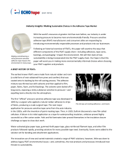 Industry Insights: Making Sustainable Choices in the Adhesive Tape