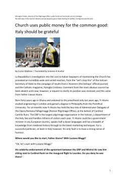 Church uses public money for the common good