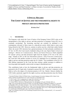 aspecial regard: the court of justice and the fundamental rights