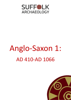 The Anglo-Saxons - Suffolk Archaeology