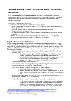 Staff Guidance - King`s College London