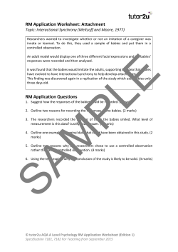 RM Application Worksheet: Attachment
