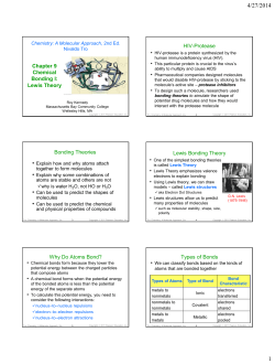 Chapter 9 Chemical Bonding I lewis Theory