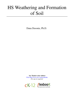 HS Weathering and Formation of Soil
