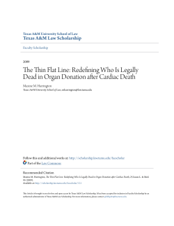 The Thin Flat Line: Redefining Who Is Legally Dead in Organ