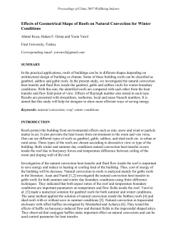 Effects of Geometrical Shape of Roofs on Natural Convection for