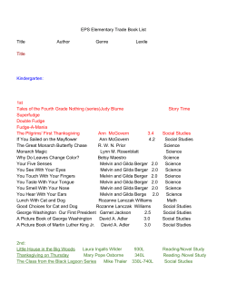 EPS Elementary Trade Book List Title Author Genre Lexile Title
