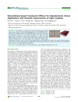 Nanocellulose-based Translucent Diffuser for