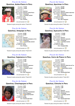 Prayer Cards :: Joshua Project