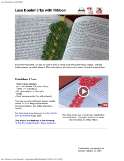 Lace Bookmarks with Ribbon