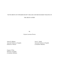release and mechanized violence in The Great Gatsby