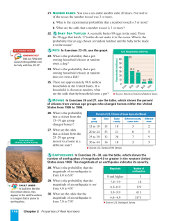 21. NUMBER CUBES You toss a six-sided number cube 20 times