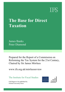 The Base for Direct Taxation