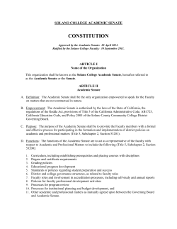 Constitution of the SCC Academic Senate