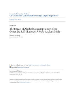 The Impact of Alcohol Consumption on Sleep Onset