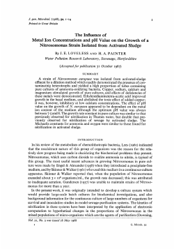 The Influence of Metal Ion Concentrations and pH