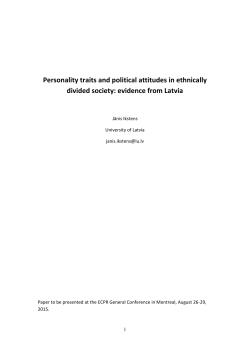 Personality traits and political attitudes in ethnically divided society