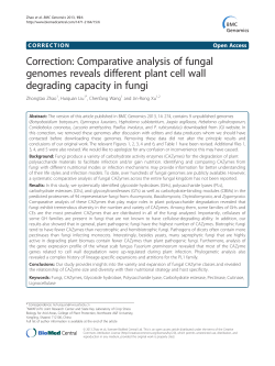 Erratum to: Comparative analysis of fungal genomes reveals