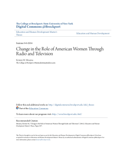 Change in the Role of American Women Through Radio and