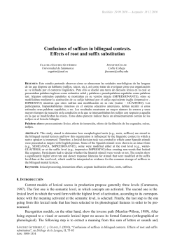 Confusion of suffixes in bilingual contexts