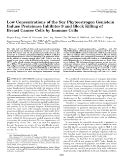 Low Concentrations of the Soy Phytoestrogen Genistein Induce