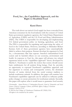 Food, Inc., the Capabilities Approach, and the Right