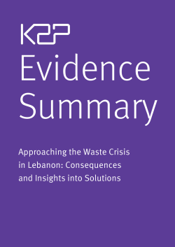 Approaching the Waste Crisis in Lebanon: Consequences and
