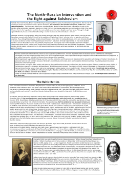 The North-Russian Intervention and the fight against Bolshevism