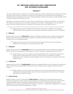 ap english language and composition 2007 scoring