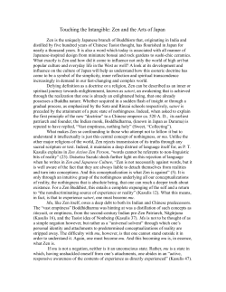 Touching the Intangible: Zen and the Arts of Japan