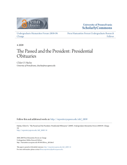 The Passed and the President: Presidential Obituaries