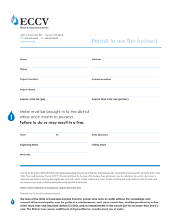 Permit to use fire hydrant